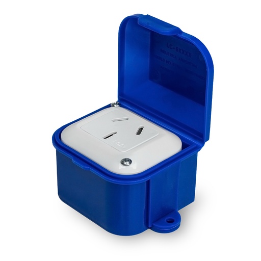 [TAD/LC-60403] LINEA EXTERIOR CAPSULADA 1 TOMA 20 AMP AZUL - TAAD