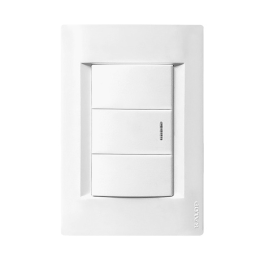 [KS40750] LLAVE ARMADA 1 PUNTO SIMPLE TAPA CIVIL BLANCO - KALOP