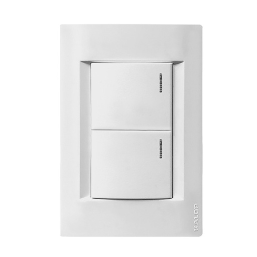 [KS40751T] LLAVE ARMADA 2 PUNTOS 1/2 TECLON TAPA CIVIL BLANCO - KALOP