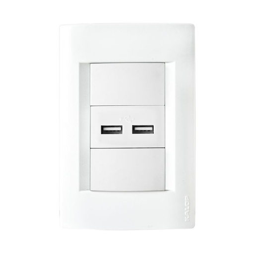 [KS40809] LLAVE ARMADA 1 USB DOBLE TAPA CIVIL BLANCO - KALOP