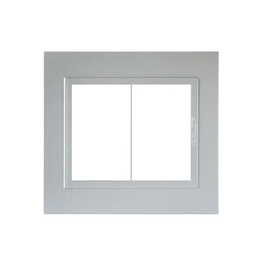 [KS41520] TAPA ZEN METAL 6 MODULOS PLATA - KALOP