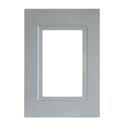 [KS41530] TAPA ZEN METAL 3 MODULOS PLATA - KALOP