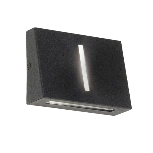 [SJ/4770-02] DIFUSOR BIDIRECCIONAL TRAPEZOIDAL CON EFECTO 1 LUZ G9 NEGRO - SAN JUSTO