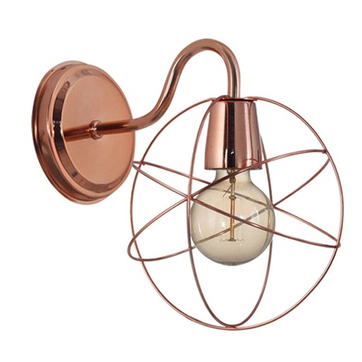 [SJ/CJ6570-10] APLIQUE JAULA ESFERA MINI Ø20CM COBRE  - SAN JUSTO