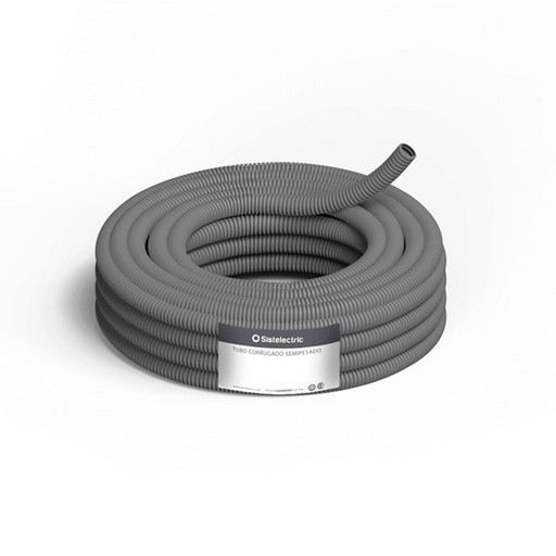 [GEN/GETC20S] CAÑO CORRUGADO FLEXIBLE SEMI PESADO GRIS (X25M) 20MM - GENROD