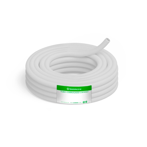 [GEN/GETC20L] CAÑO CORRUGADO FLEXIBLE LIVIANO BLANCO (X25M) 20MM - GENROD