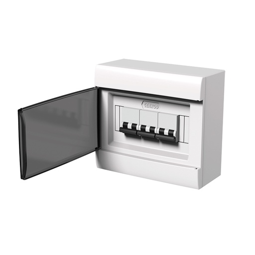 [GEN/04608] CAJA TABLERO PARA TERMICA 8 MODULOS DIN SOBREPONER PUERTA BLANCA - GENROD