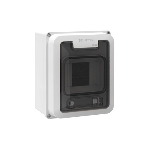 [GEN/045001B] CAJA PARA TERMICA 4 MODULOS DIN PARA PILAR EXTERIOR IP65 BLANCA - GENROD