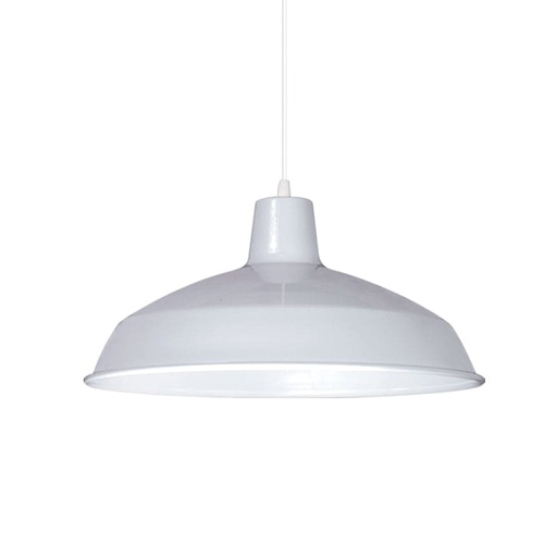 [BELL001/B] PANTALLA COLGANTE INDUSTRIAL ALUMINIO BLANCO  - SPOTSLINE