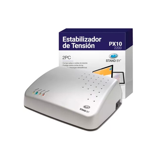 [AY/PX10-2200] ESTABILIZADOR DE TENSION 2 PC 2200MA 4 TOMAS - STAND BY