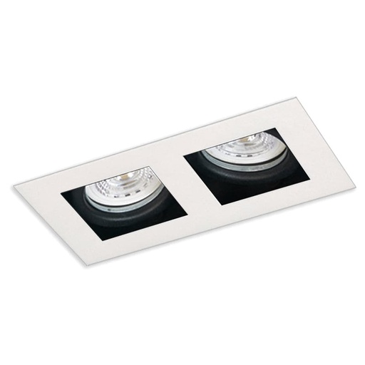 [E4111D2BTXGU] EMBUTIDO P/DICRO LED 2 LUCES BLANCO TEXTURADO C/ZOC.  - SPOTSLINE