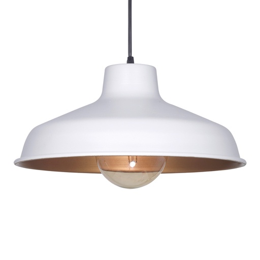 [SJ/7611-71] COLGANTE CHAPA GONNET PANTALLA 40CM E27 BLANCO - SAN JUSTO