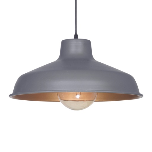 [SJ/7611-78] COLGANTE CHAPA GONNET PANTALLA 40CM E27 GRIS - SAN JUSTO