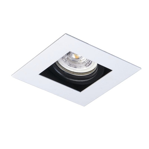 [E4111DBTXGU] SPOT EMBUTIR CUADRADO PARA DICROICA LED 1 LUZ BLANCO TEXTURADO C/ZOCALO  - SPOTSLINE