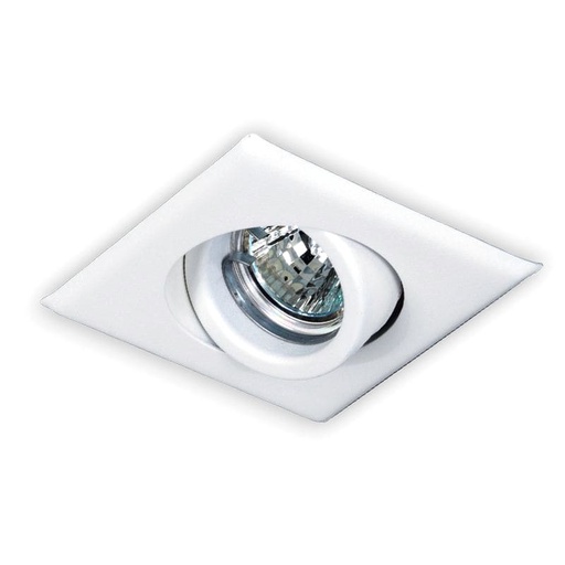 [E43BTXGU] SPOT EMBUTIR CUADRADO PARA DICROICA GU10 10X10CM BLANCO TEXTURADO C/ZOCALO - SPOTSLINE