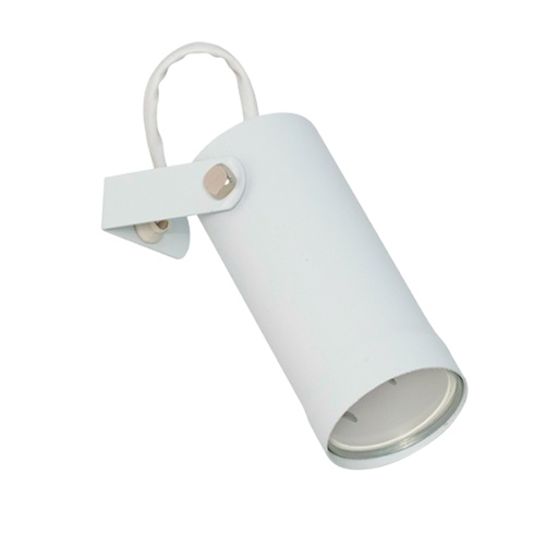 [SJ/7925-16] CABEZAL TUBO DIAM=5CM X 12CM 1 LUZ GU10 BLANCO - SAN JUSTO