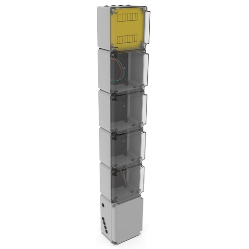 [VARI/4004N] COLUMNA GABINETE P/ 4 MEDIDORES MONOFASICO EDENOR  - VARIPLAST