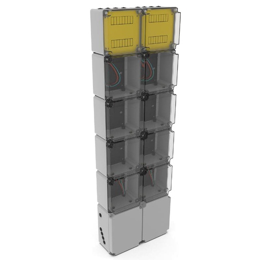 [VARI/4008N] COLUMNA GABINETE P/ 8 MEDIDORES MONOFASICO EDENOR  - VARIPLAST