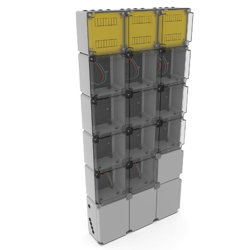 [VARI/4011N] COLUMNA GABINETE P/ 11 MEDIDORES MONOFASICO EDENOR  - VARIPLAST