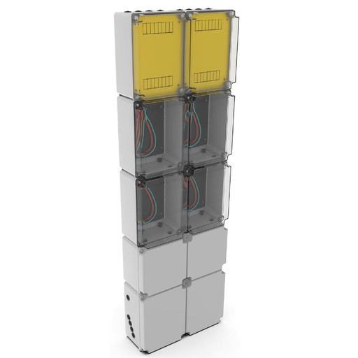 [VARI/5004N] COLUMNA GABINETE P/ 4 MEDIDORES TRIFASICO EDENOR  - VARIPLAST