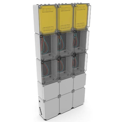 [VARI/5006N] COLUMNA GABINETE P/ 6 MEDIDORES TRIFASICO EDENOR  - VARIPLAST