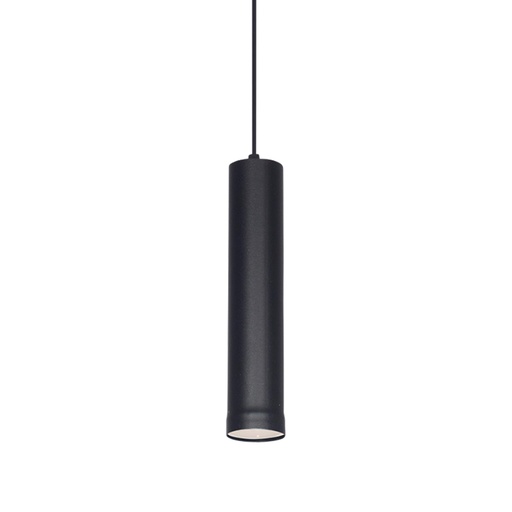 [SJ/7930-02] COLGANTE TUBO CANALS 1 LUZ GU10 DIAM=5CM X 25CM NEGRO - SAN JUSTO