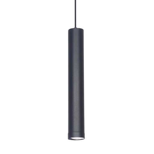 [SJ/7940-02] COLGANTE TUBO CANALS 1 LUZ GU10 DIAM=5CM X 35CM NEGRO - SAN JUSTO