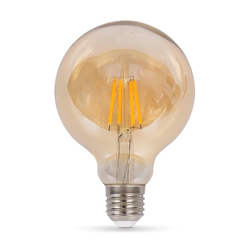 [LGP/LFA-95G] LAMPARA FILAMENTO LED GLOBO G95 6W CALIDA VIDRIO GOLDEN - LGP TECHNOLOGY