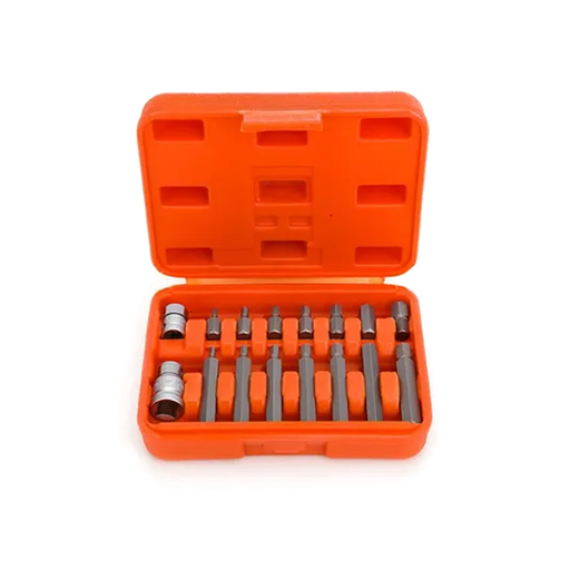 [HMT/JT16] JUEGO PUNTAS HEXAGONALES TORX 16PCS ENCASTRE 1/2-3/8  -HAMILTON