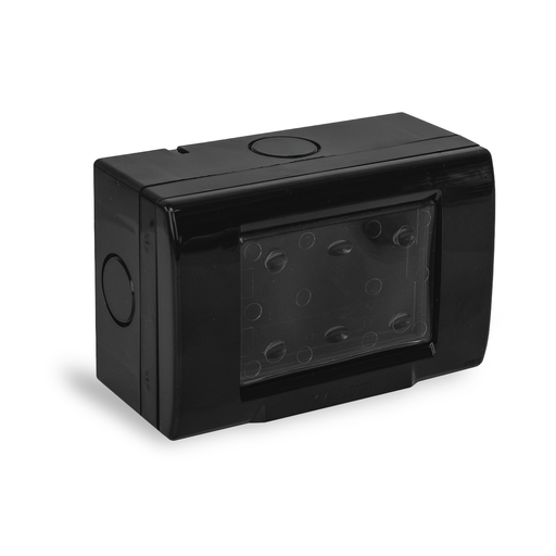 [KL42416] CAJA SIGMA 3 MODULOS SOBREPONER CON MEMBRANA IP55 NEGRA - KALOP