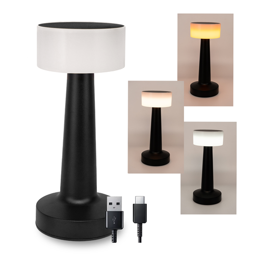 [INO/XVTM-4B] VELADOR TOUCH BAJO LUZ DIA-NEUTRA-CALIDA BLACK - INOLUX