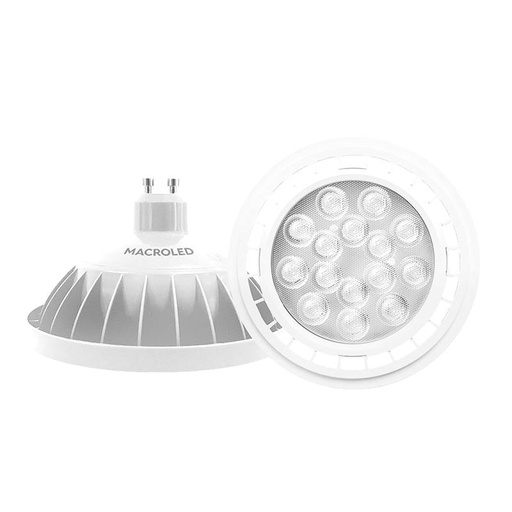 [BND111-11-WW] LAMPARA LED AR111 11W CUERPO BLANCO CALIDA 3000K  - MACROLED