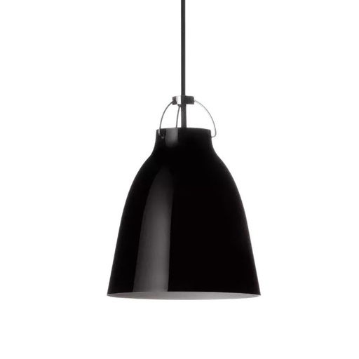 [19058] COLGANTE CROBAR DE METAL 1 LUZ E27 COLOR NEGRO 260MMX380MM - 180° ILUMINACIÓN