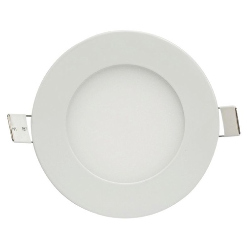 [26040/E/RE/BC] PANEL LED EMBUTIR 6W CIRCULAR LUZ CALIDA MARCO BLANCO - 180 ILUMINACION