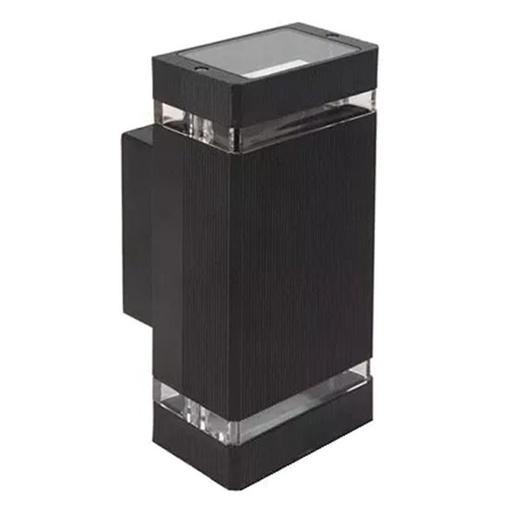 [38045/BI/NE] DIFUSOR DE ALUMINIO RECTO BIDIRECCIONAL 2 X GU10 TECH II NEGRO - 180 ILUMINACION