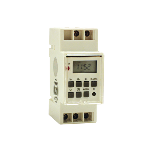 [TBC/TS-GE2] INTERRUPTOR HORARIO DIGITAL 2 MODULOS 16A 18MM 150HS - TBCIN