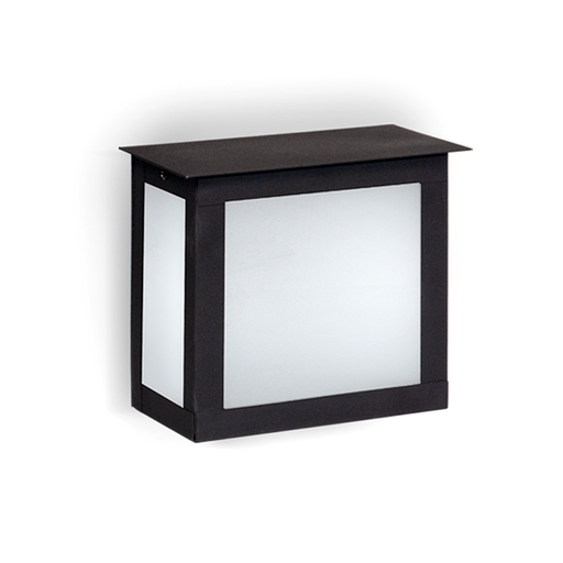 [SJ/5563-02] FAROL DE PARED CHAPA 18X18X12CM 1 LUZ E27 NEGRO - SAN JUSTO